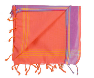 Bright Orange with Purple Border