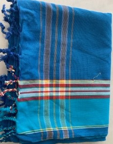 Royal Blue Body, aqua Border (maroon stripe)