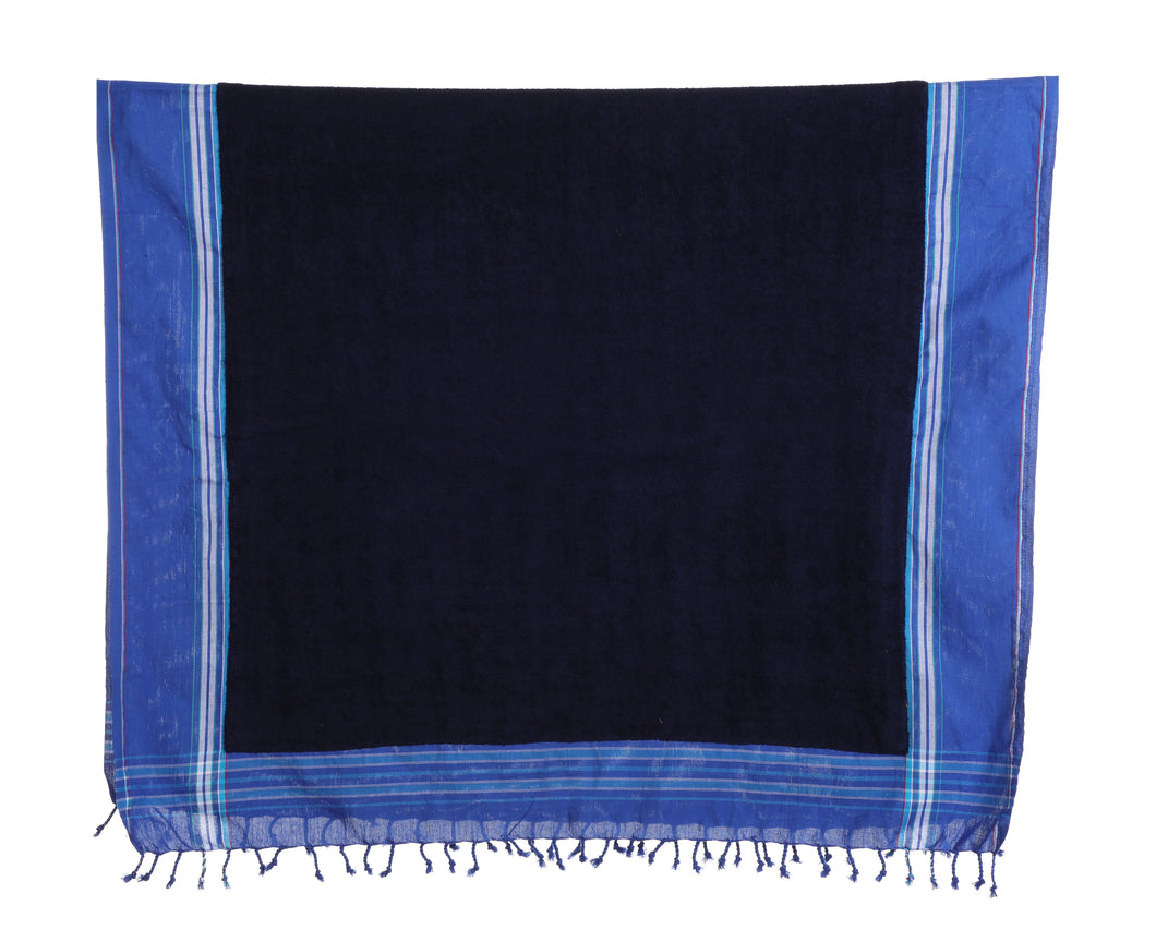 Navy Towel with Ocean Blue Border